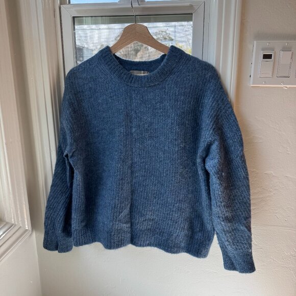 Everlane Blue Nylon Alpaca Sweater - Picture 1 of 3